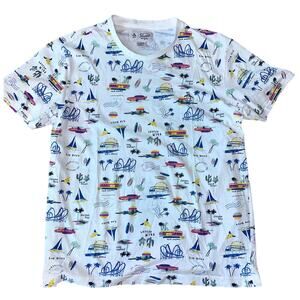 EUC Original Penguin California Adventure Print Short Sleeve Tee size XL